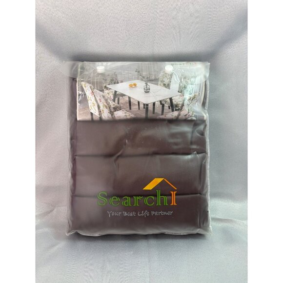 Set Of 4 Brown Faux Leather Waterproof Dining Room Chair Covers Stretch Slipcove - Picture 3 of 4